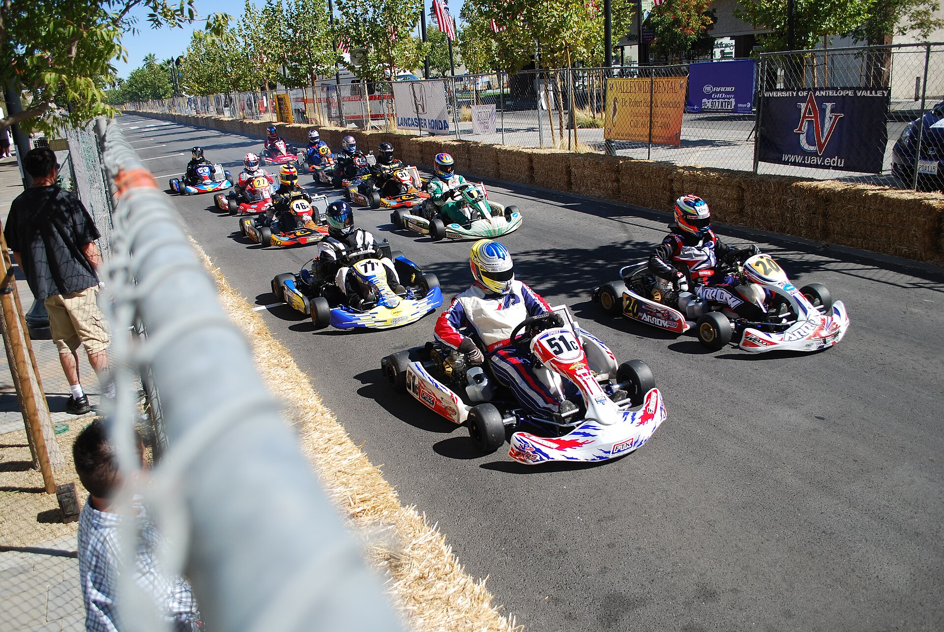 Kart attacking a corner on track